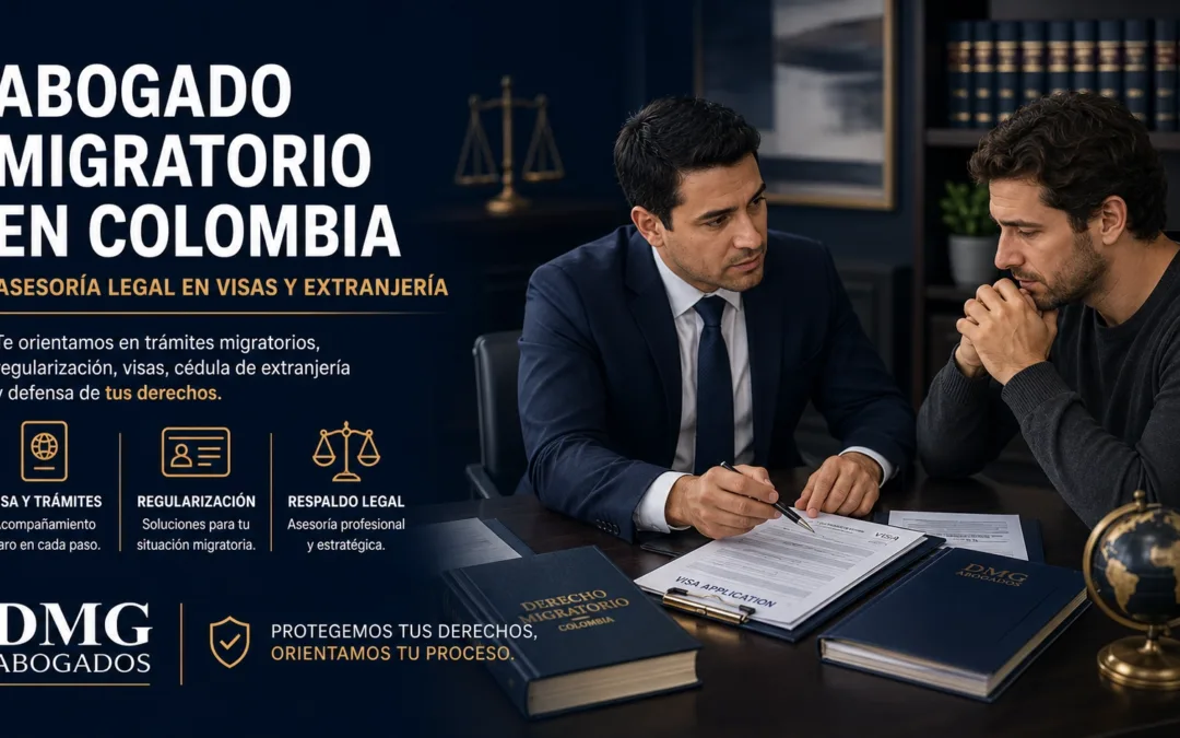 Abogado migratorio asesorando sobre salvoconducto para solicitar visa en Colombia
