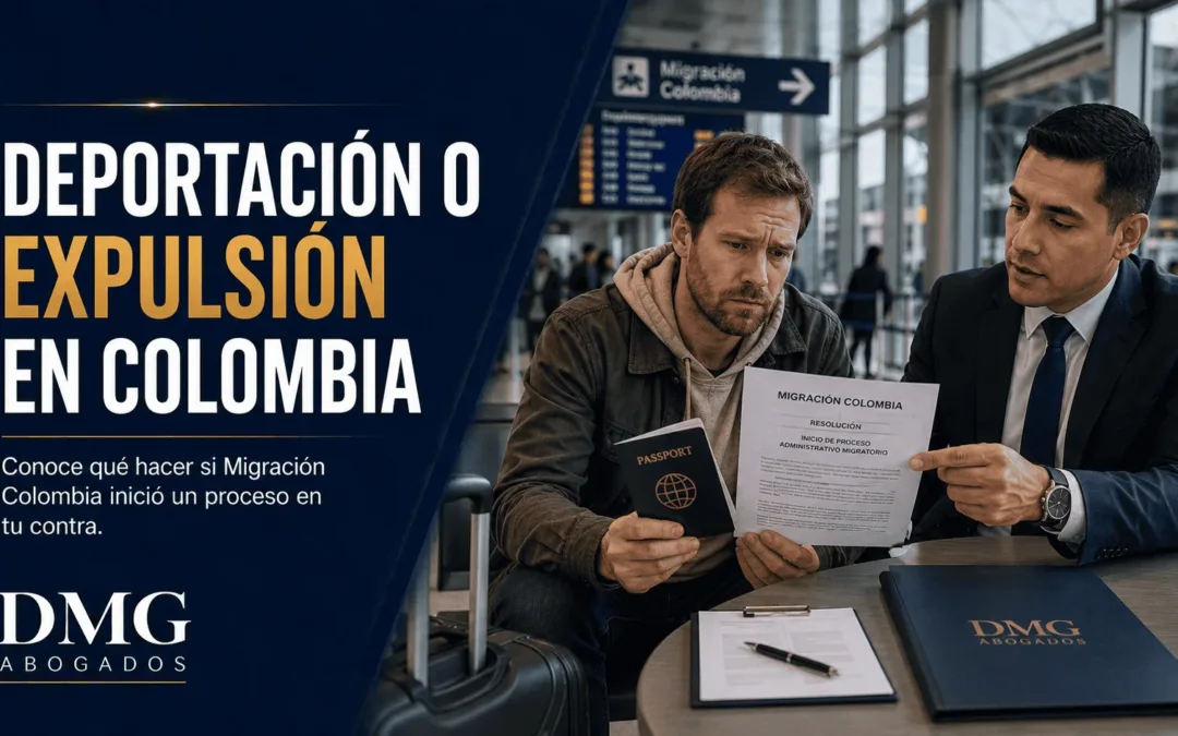 Abogado migratorio asesora a extranjero en aeropuerto sobre deportación o expulsión en Colombia