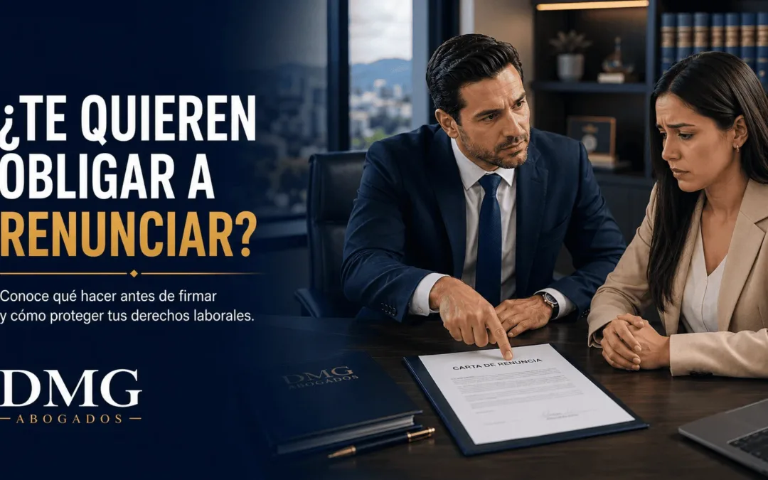 Jefe presionando a una trabajadora para firmar una carta de renuncia en Colombia